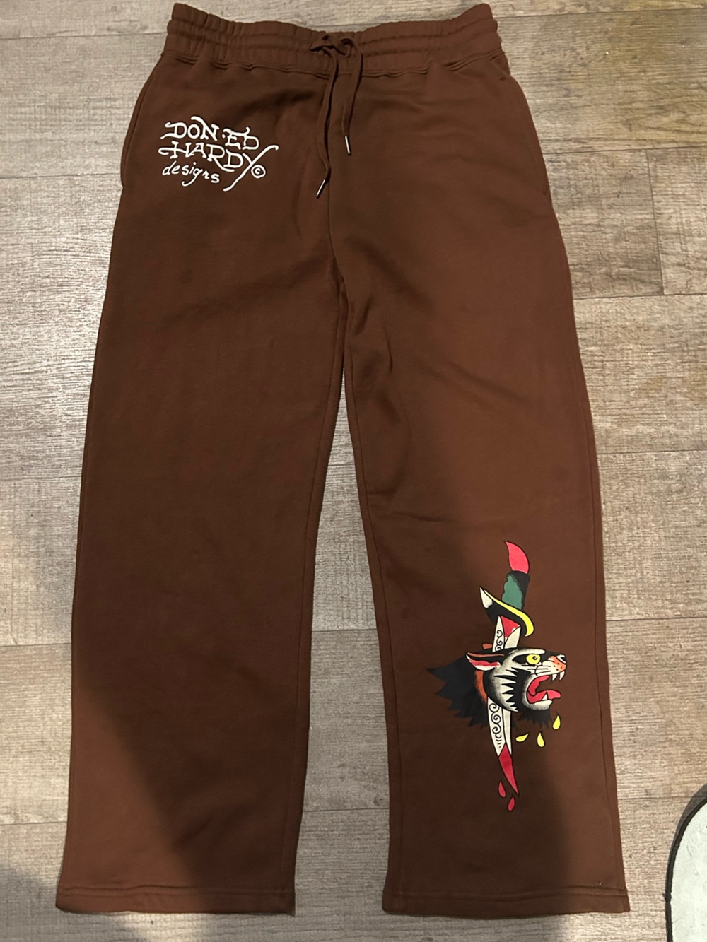Ed Hardy Panther Tiger Baggy Fleece
Sweatpants Men's Size L